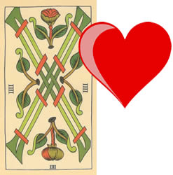 4 tarot wands love