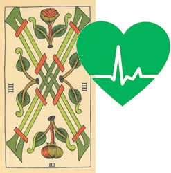 4 tarot wands health