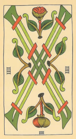 4 tarot wands