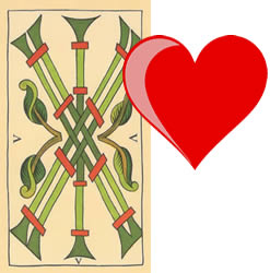 5 tarot wands love