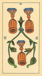 3 tarot cups reversed