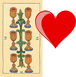 6 tarot cups love